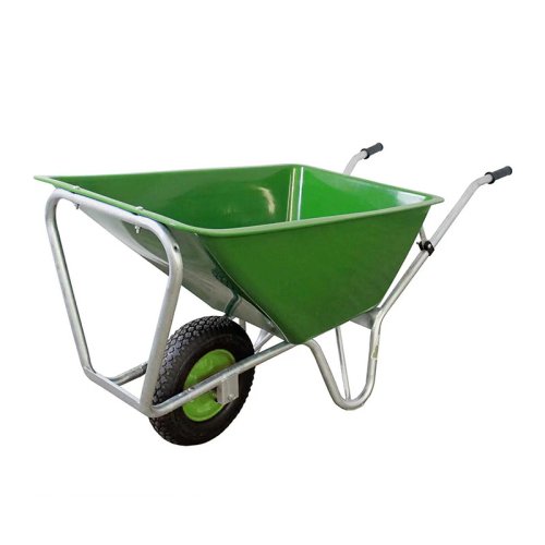 WB1006P-1 Single wheel green bucket trolley