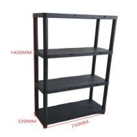 4 tier plastic storage shelf