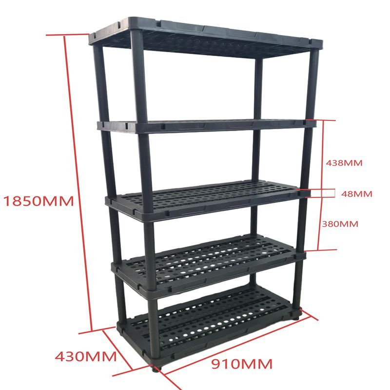 3 Tier PP Plastic Shelf Factory hr05-04-c