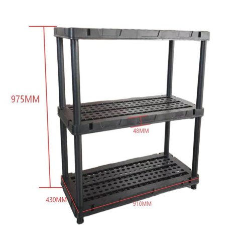Heavy Duty 3 Layer Plastic Shelf 910*430 HR05-04A