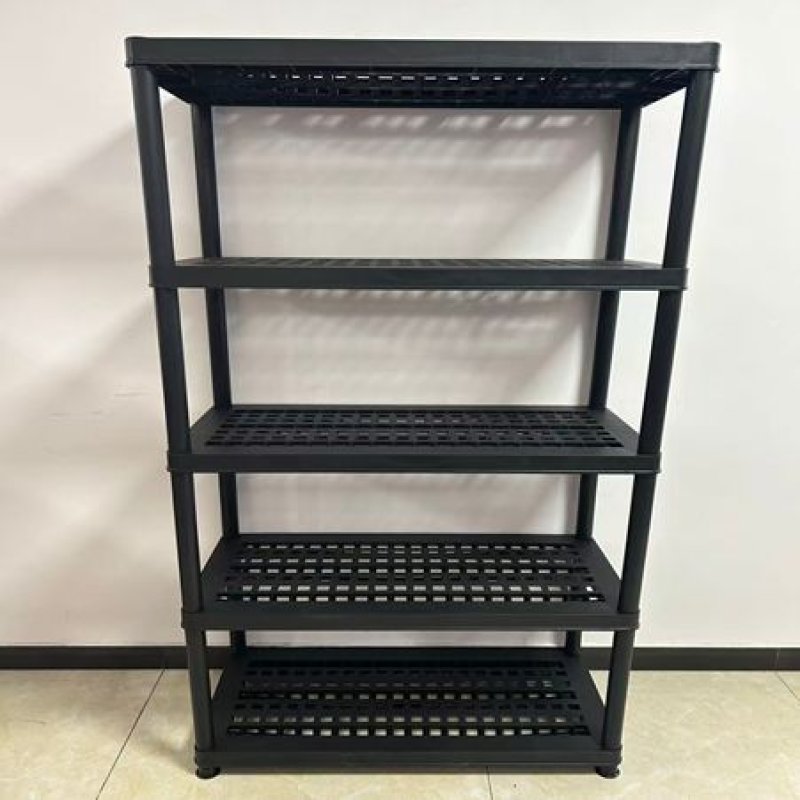 Black 5 Tier Plastic Storage Rack HR05-05C