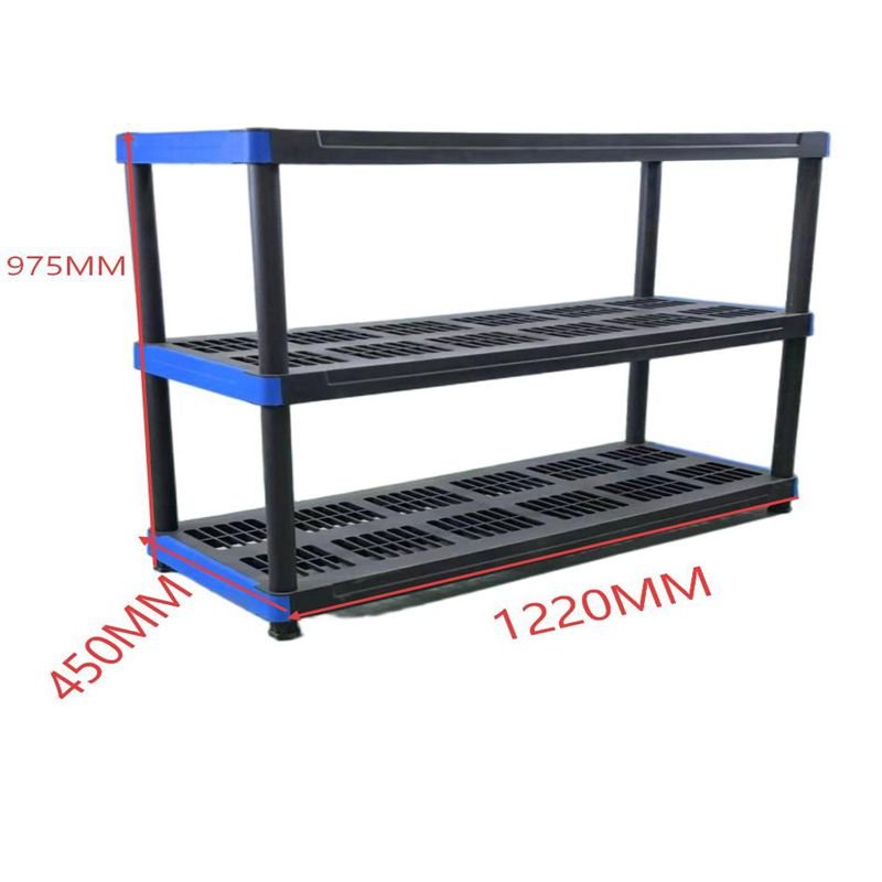 Heavy Duty 3 Tier Plastic Shelving Unit HR05-07