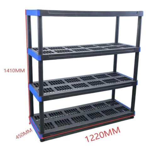 Easy Assembly 4 Tier Plastic Storage Shelf No Tools Needed  1220*450 HR05-07B