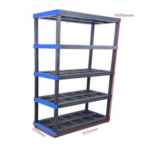 Heavy Duty 5 Tier Plastic Storage Shelf 910*450 HR05-06C